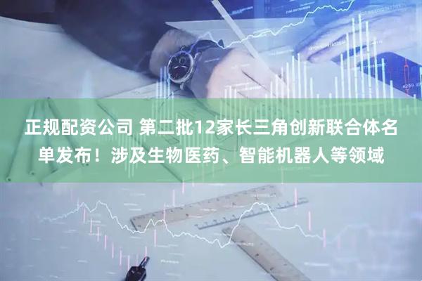正规配资公司 第二批12家长三角创新联合体名单发布！涉及生物医药、智能机器人等领域